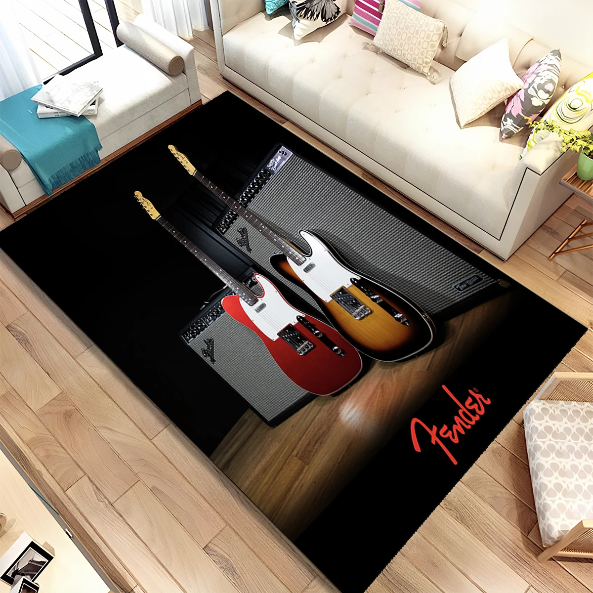 Musical Instrument Online - Karpet Musik 3D Fender Gitar Bass