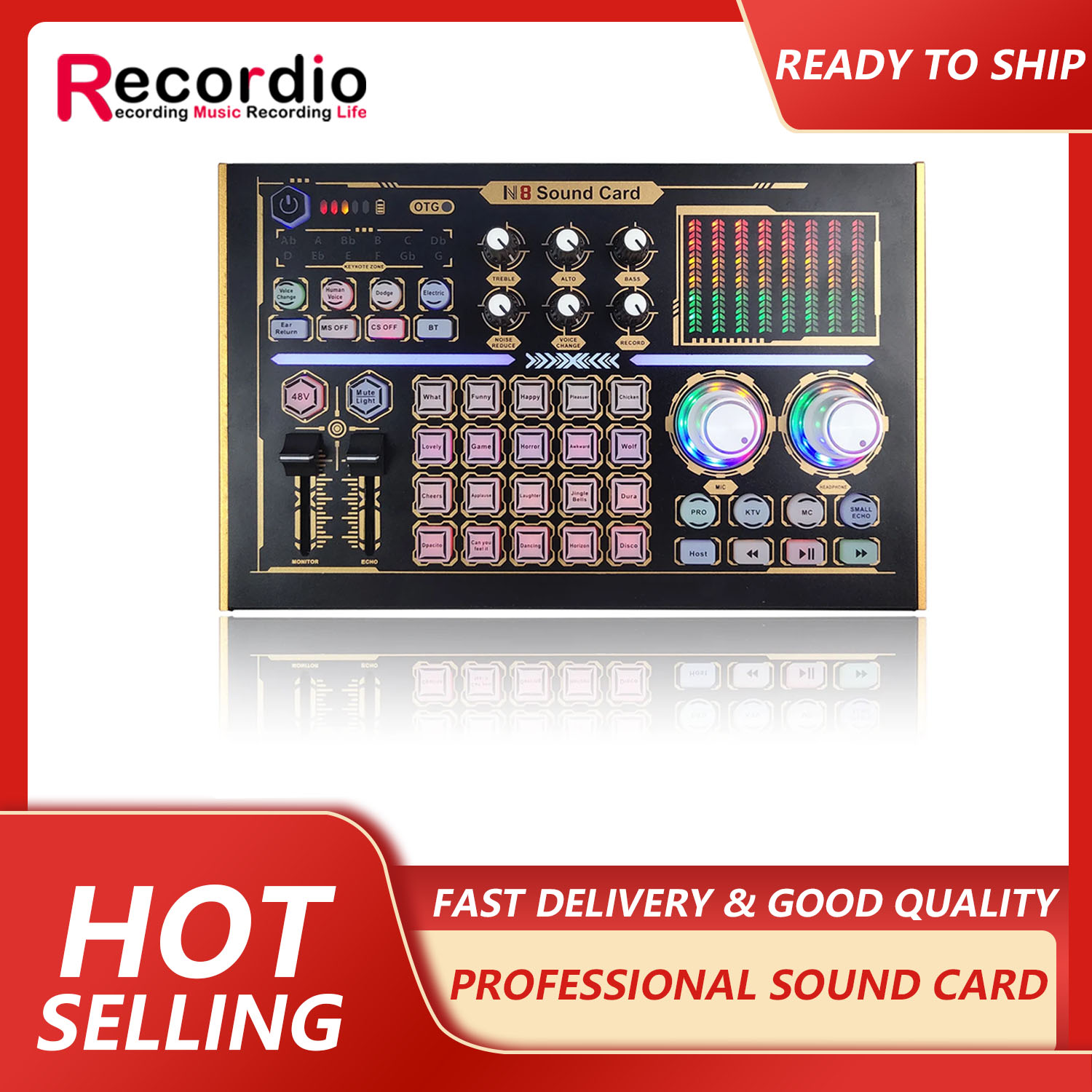 Musical Instrument Recorder - GAX-N8 Set Mixer Kartu Suara Siaran