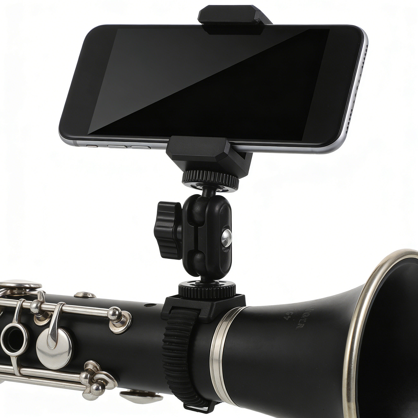 Musical Instrument Online - Penjepit Ponsel Saxophone yang Dapat Disesuaikan